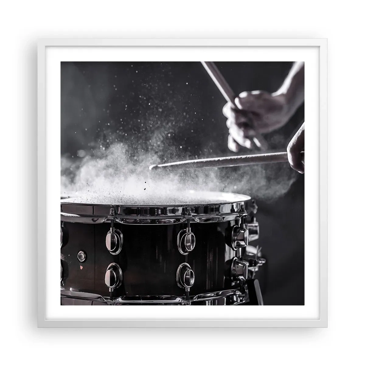 Affiche dans un cadre blanc - Poster - Tempo de la musique - 60x60 cm