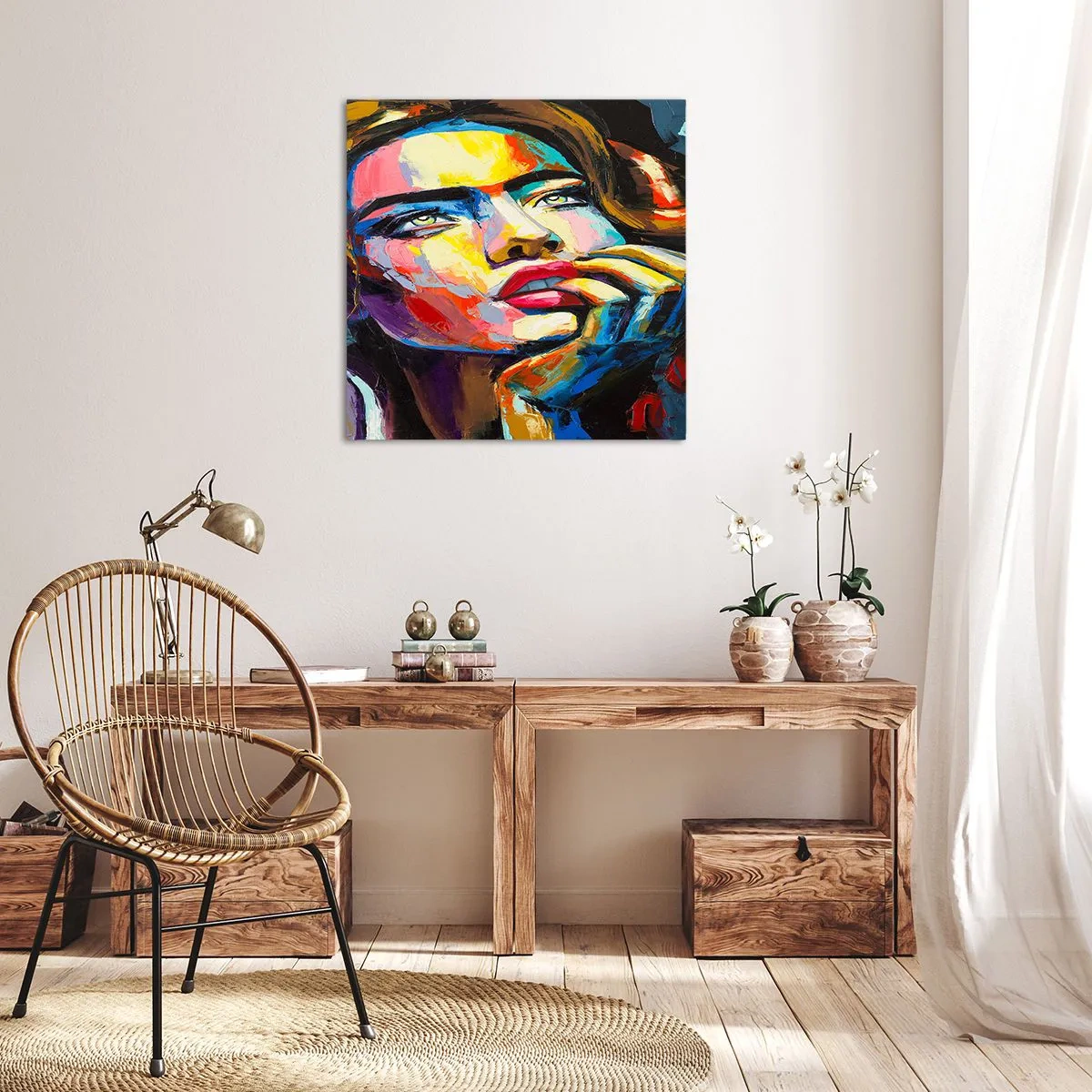 Impression sur toile - Image sur toile - Les rêves volent dans le ciel comme des oiseaux - 70x70 cm