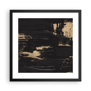 Affiche dans un cadre noir - Poster - Empreinte du toucher - 40x40 cm