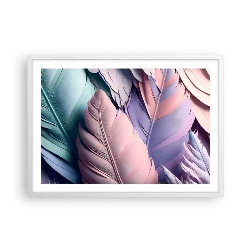 Affiche dans un cadre blanc - Poster - Oiseau chic - 70x50 cm