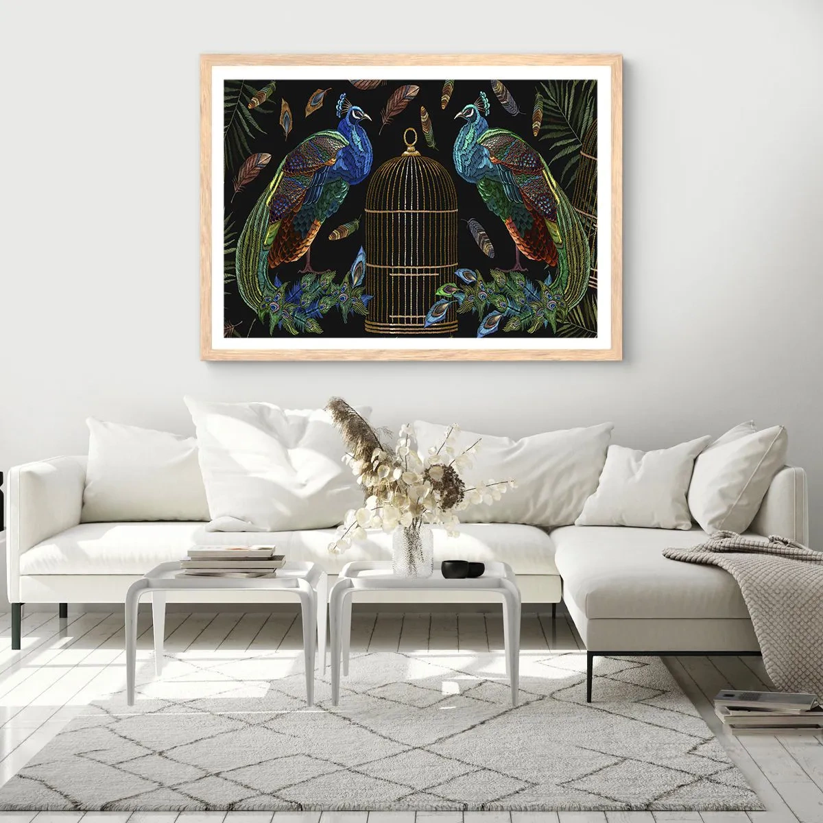 Affiche dans un chêne clair - Poster - En robes royales - 100x70 cm