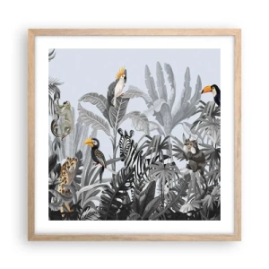 Affiche dans un chêne clair - Poster - Conte de fées africain - 50x50 cm