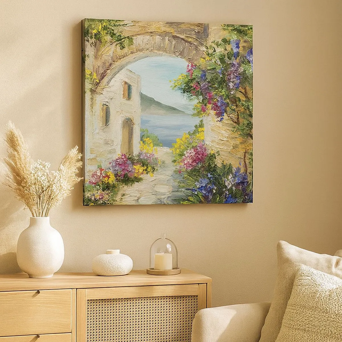 Impression sur toile - Image sur toile - Le charme d'une province côtière - 30x30 cm