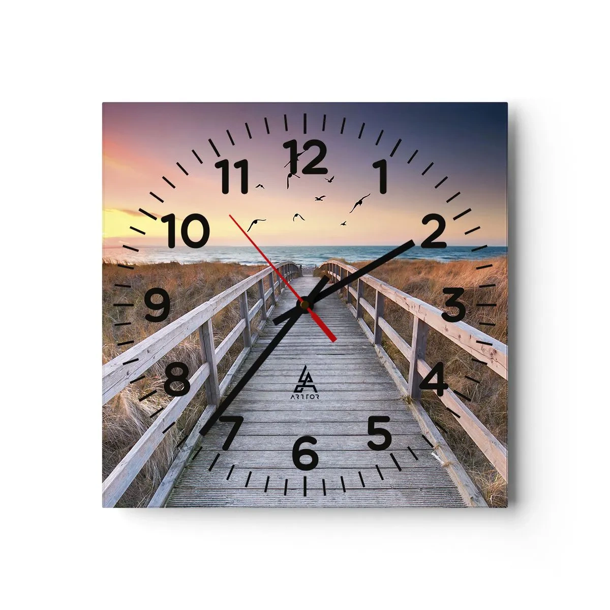 Horloge murale - Pendule murale - Envol des espaces - 30x30 cm