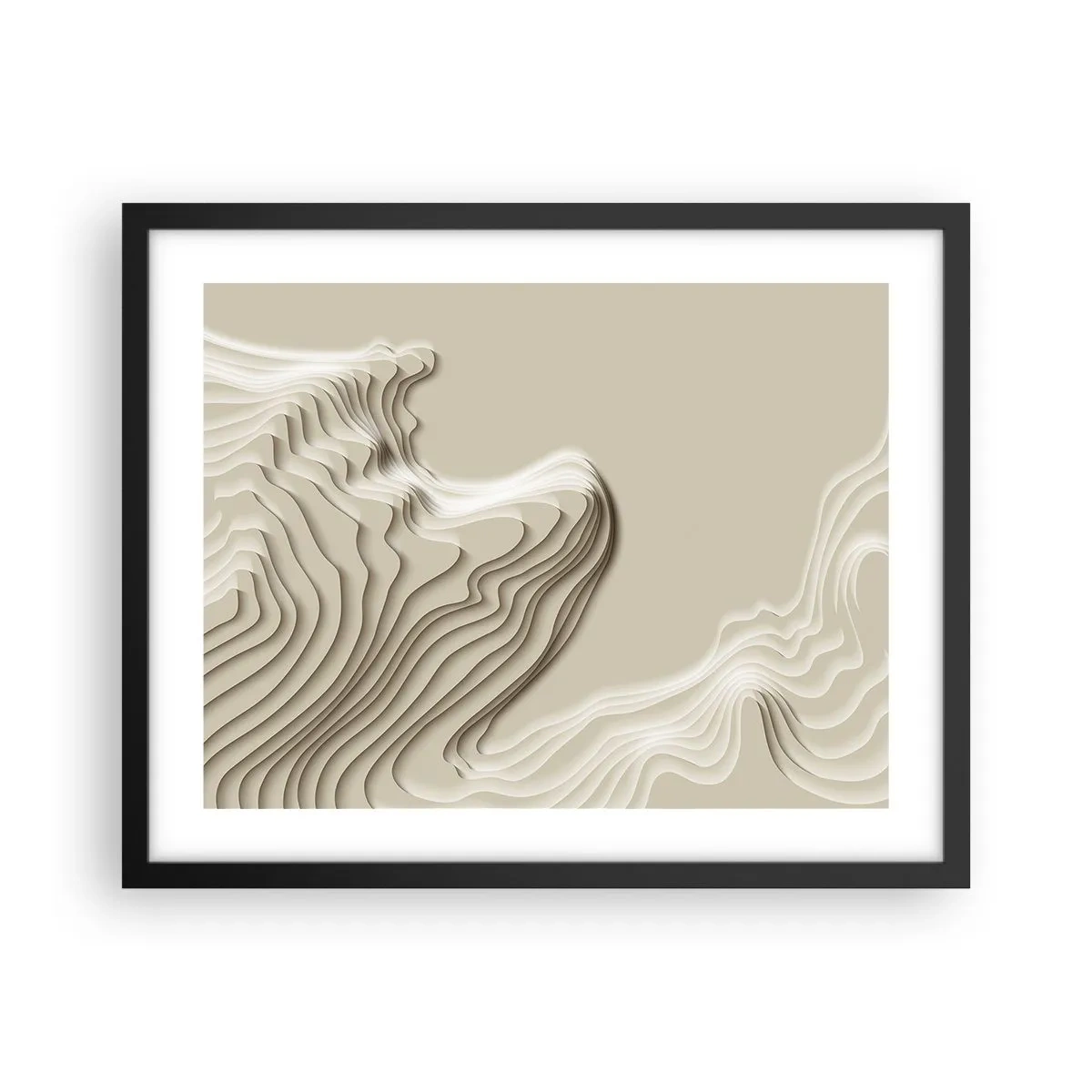 Affiche dans un cadre noir - Poster - Topographie artistique - 50x40 cm