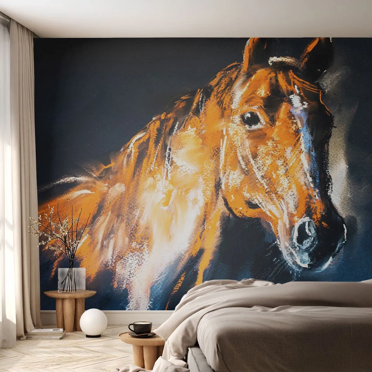Papier Peint Photo Standard Eco - Et alors, tu y vas ? - Animaux, Cheval, jument - 400x280 cm