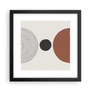 Affiche dans un cadre noir - Poster - Au centre de l'attention - 30x30 cm