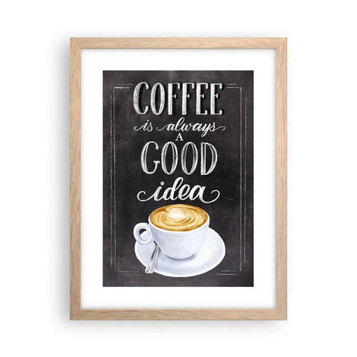 Affiche dans un chêne clair - Poster - Bien sûr! - 30x40 cm
