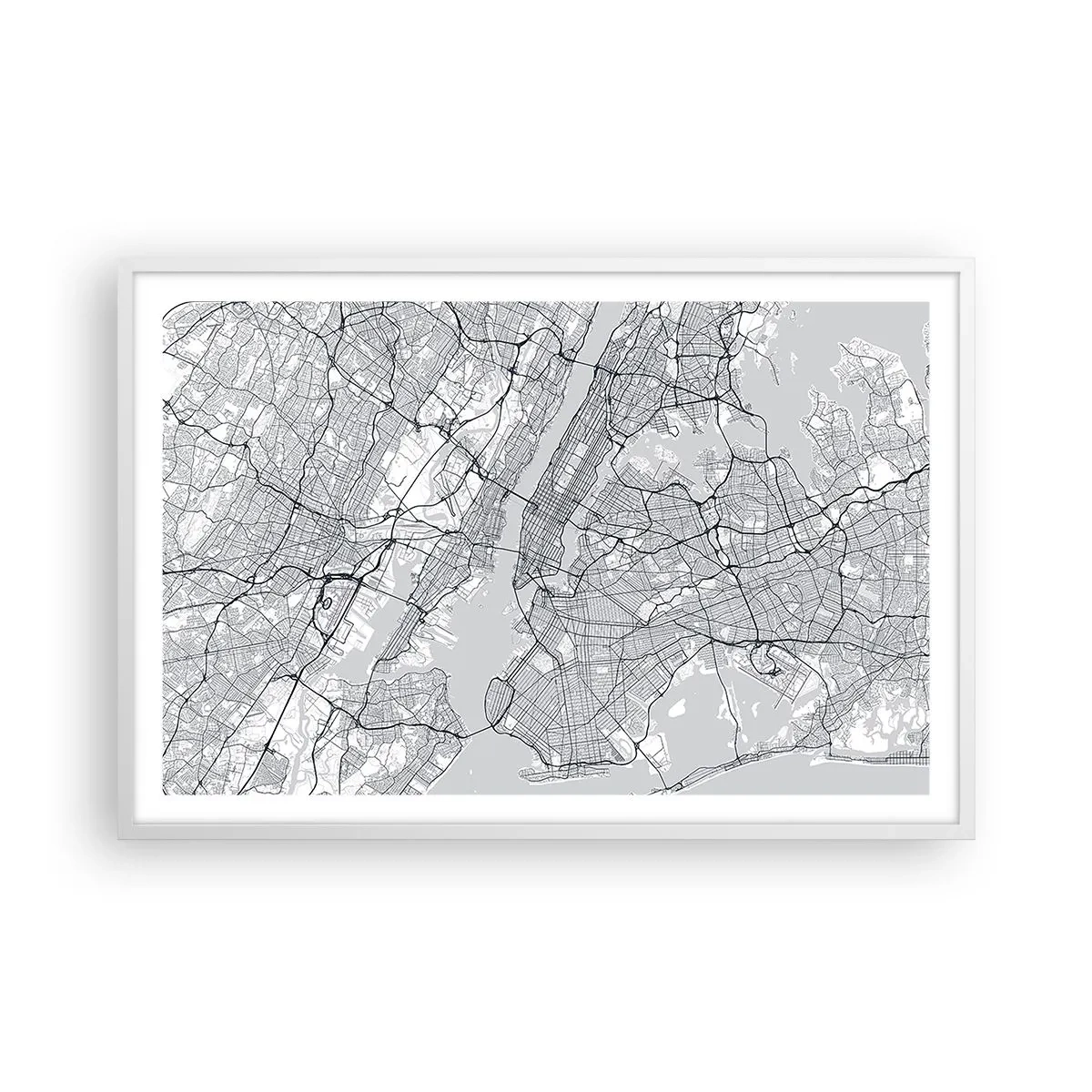 Affiche dans un cadre blanc - Poster - Anatomie de la métropole - 91x61 cm