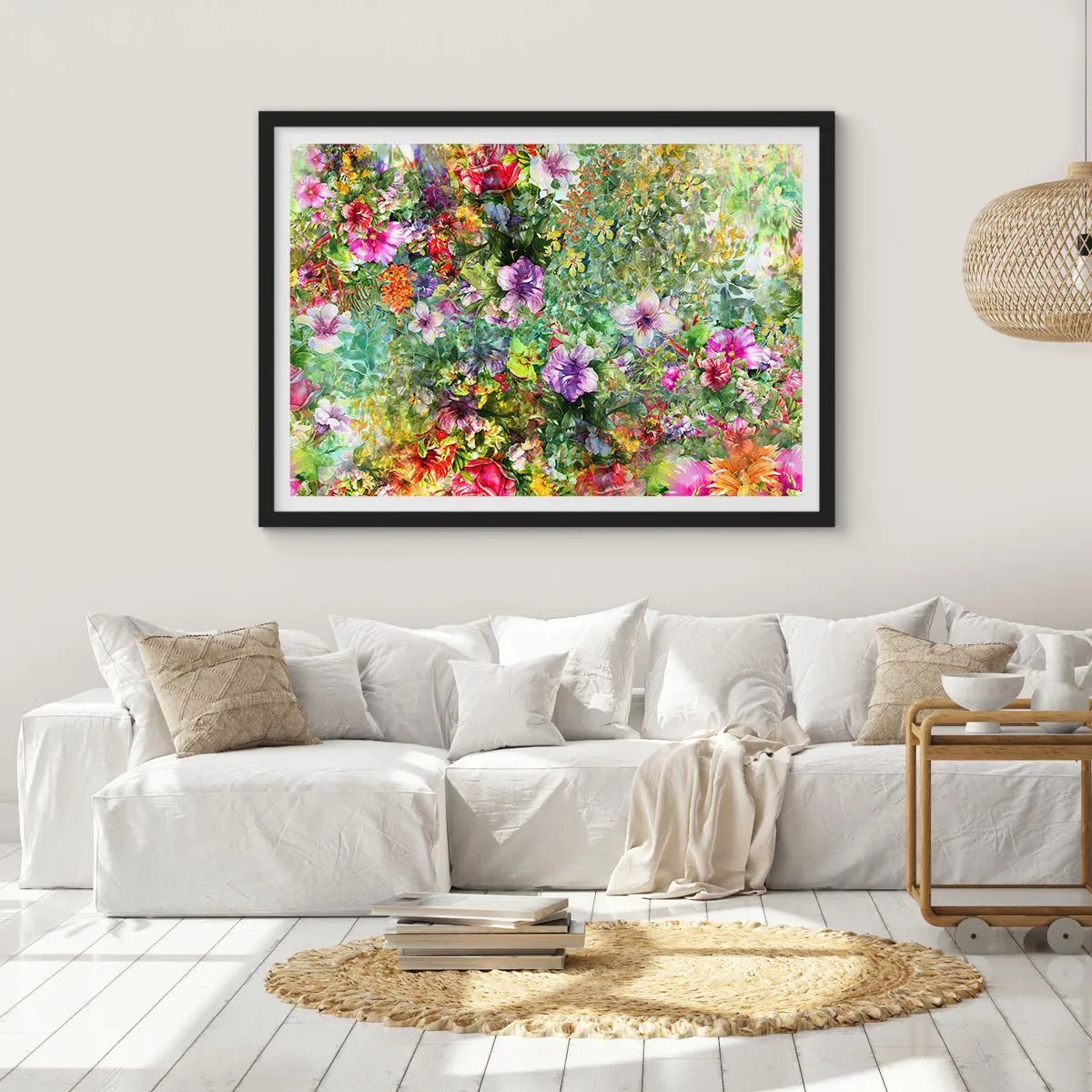 Affiche dans un cadre noir - Poster - En fleurs pour la perdition - 40x30 cm