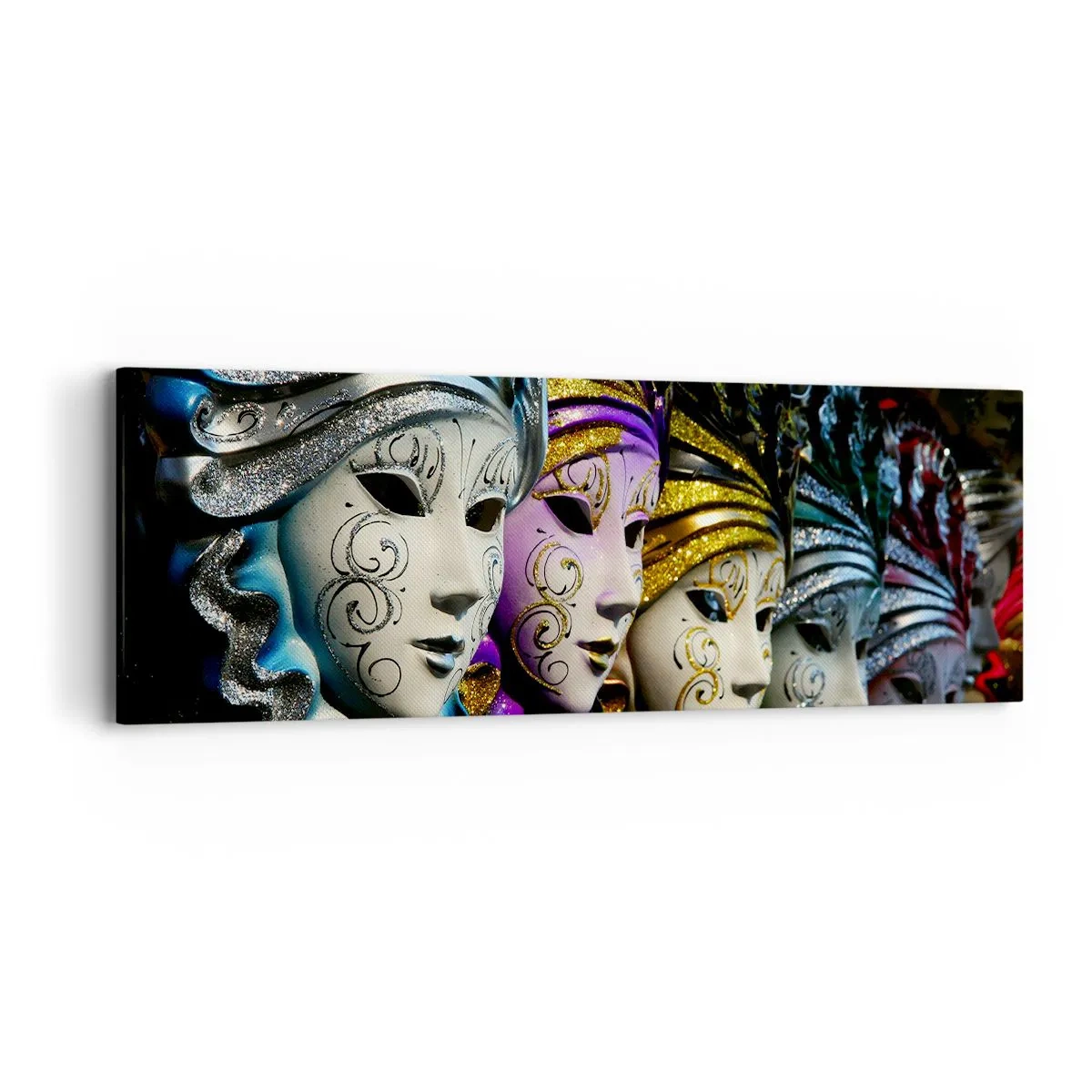 Impression sur toile - Image sur toile - Mystère en or et argent - 90x30 cm