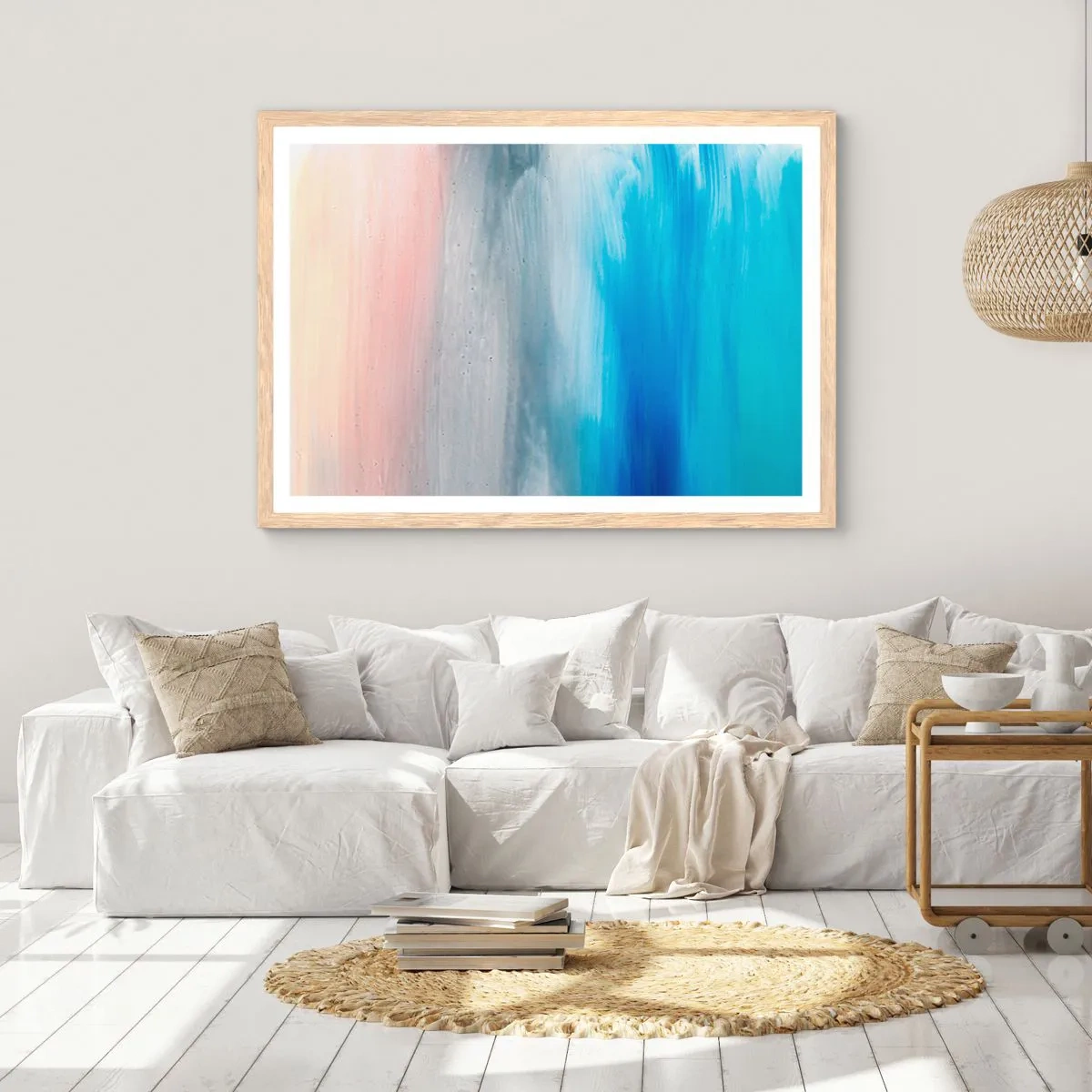 Affiche dans un chêne clair - Poster - Éléments : air - 100x70 cm