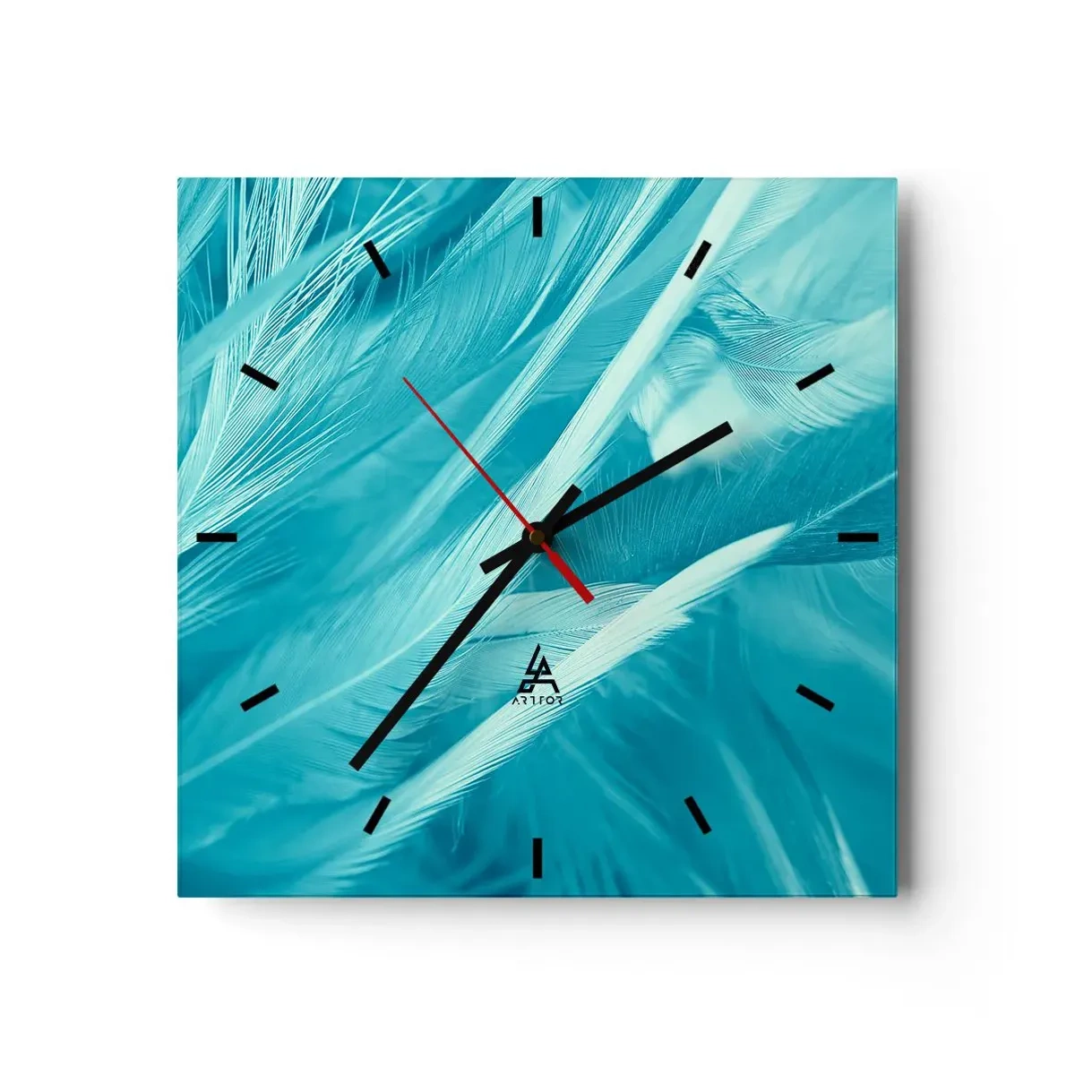 Horloge murale - Pendule murale - Se noyer dans les plumes - 40x40 cm