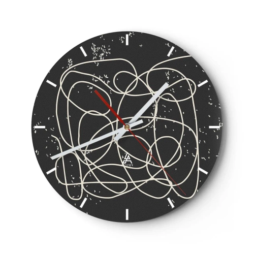 Horloge murale - Pendule murale - Errance des pensées - 40x40 cm
