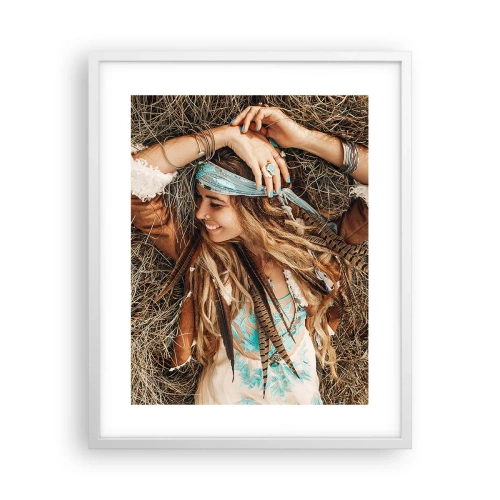 Affiche dans un cadre blanc - Poster - En route vers les années d'amour - 40x50 cm