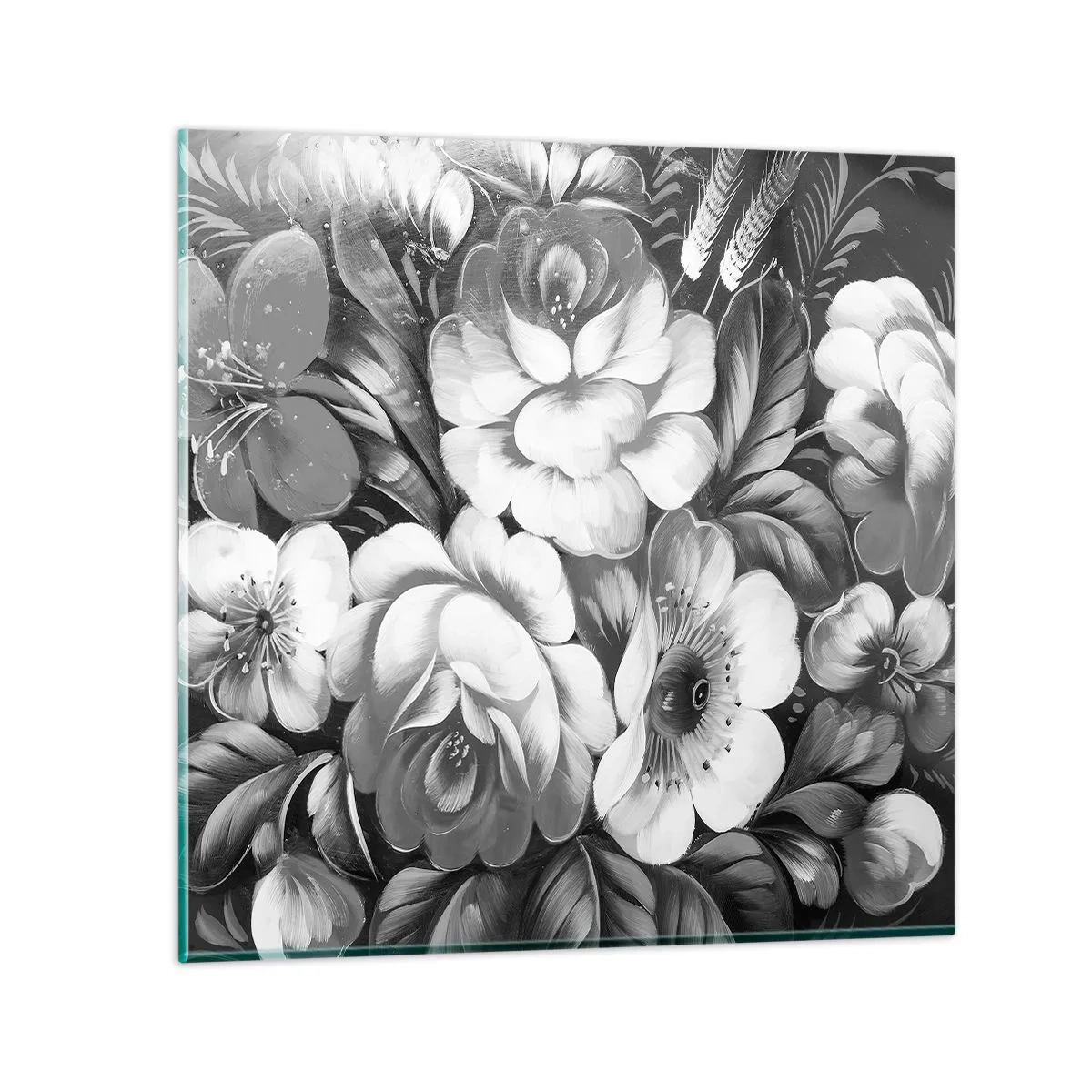 Impression sur verre - Image sur verre - Belle même en gris - 30x30 cm