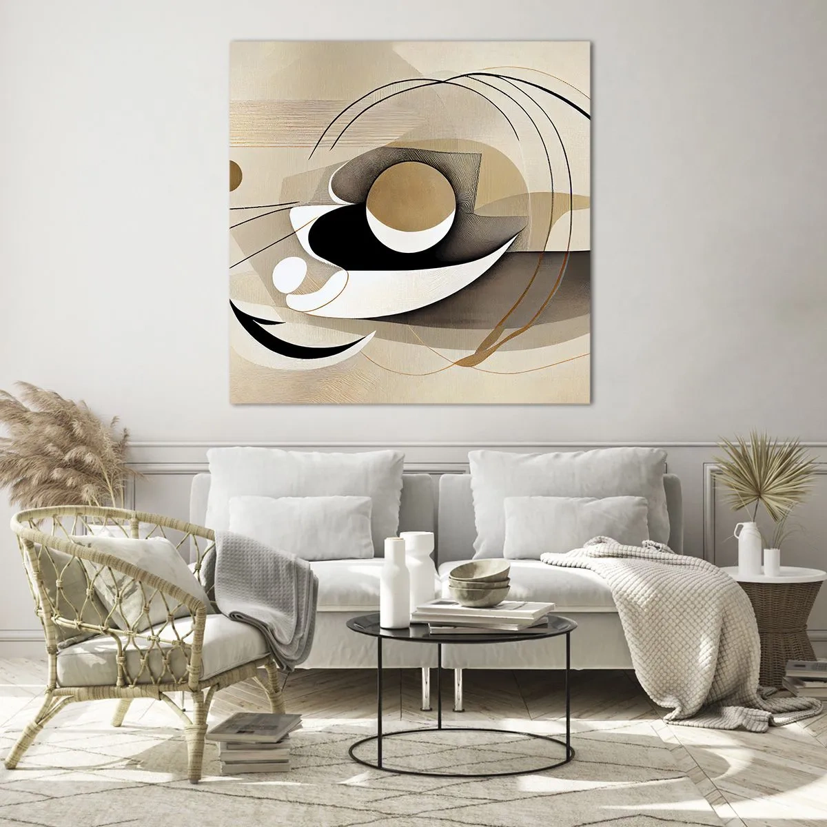 Impression sur verre - Image sur verre - Composition : l'essence des choses - 40x40 cm