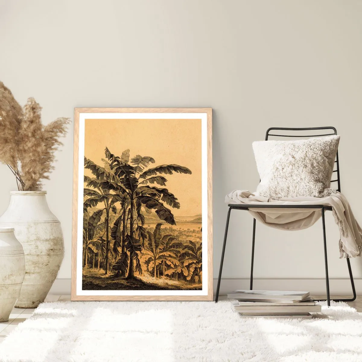 Affiche dans un chêne clair - Poster - Dans un climat colonial - 61x91 cm