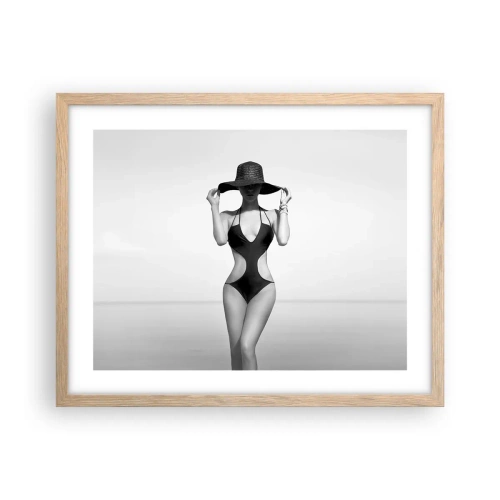 Affiche dans un chêne clair - Poster - Mon prénom? Élégance - 50x40 cm