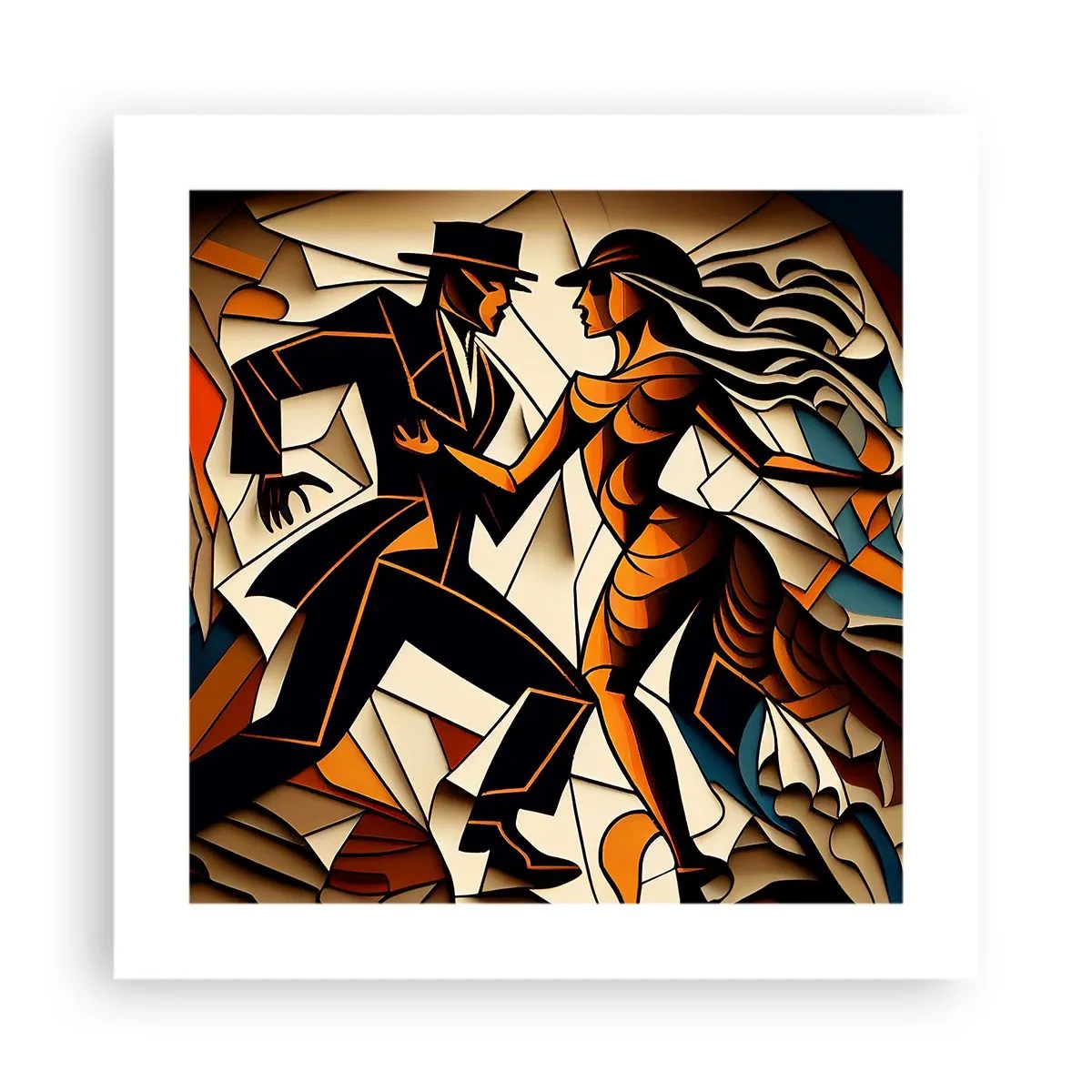Affiche - Poster - Danse de passion et de volupté - 40x40 cm