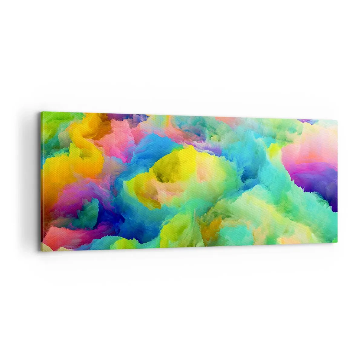 Impression sur toile - Image sur toile - Plumule arc-en-ciel - 100x40 cm