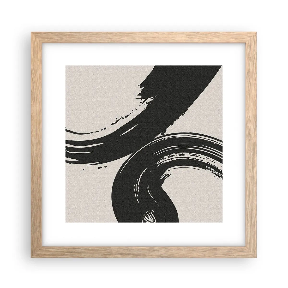 Affiche dans un chêne clair - Poster - Balayage circulaire - 30x30 cm