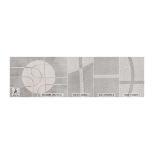 Échantillon de Papier Peint Premium Canvas - Circulaire et tout droit - Brillant, Minimaliste, Roue - 100x30 cm