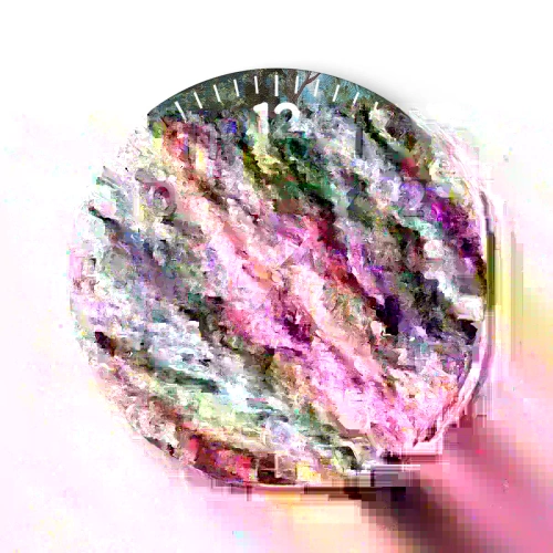 Horloge murale - Pendule murale - Jardin forestier, forêt de fleurs - 30x30 cm