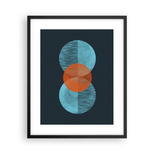 Affiche dans un cadre noir - Poster - Composition symétrique - 40x50 cm
