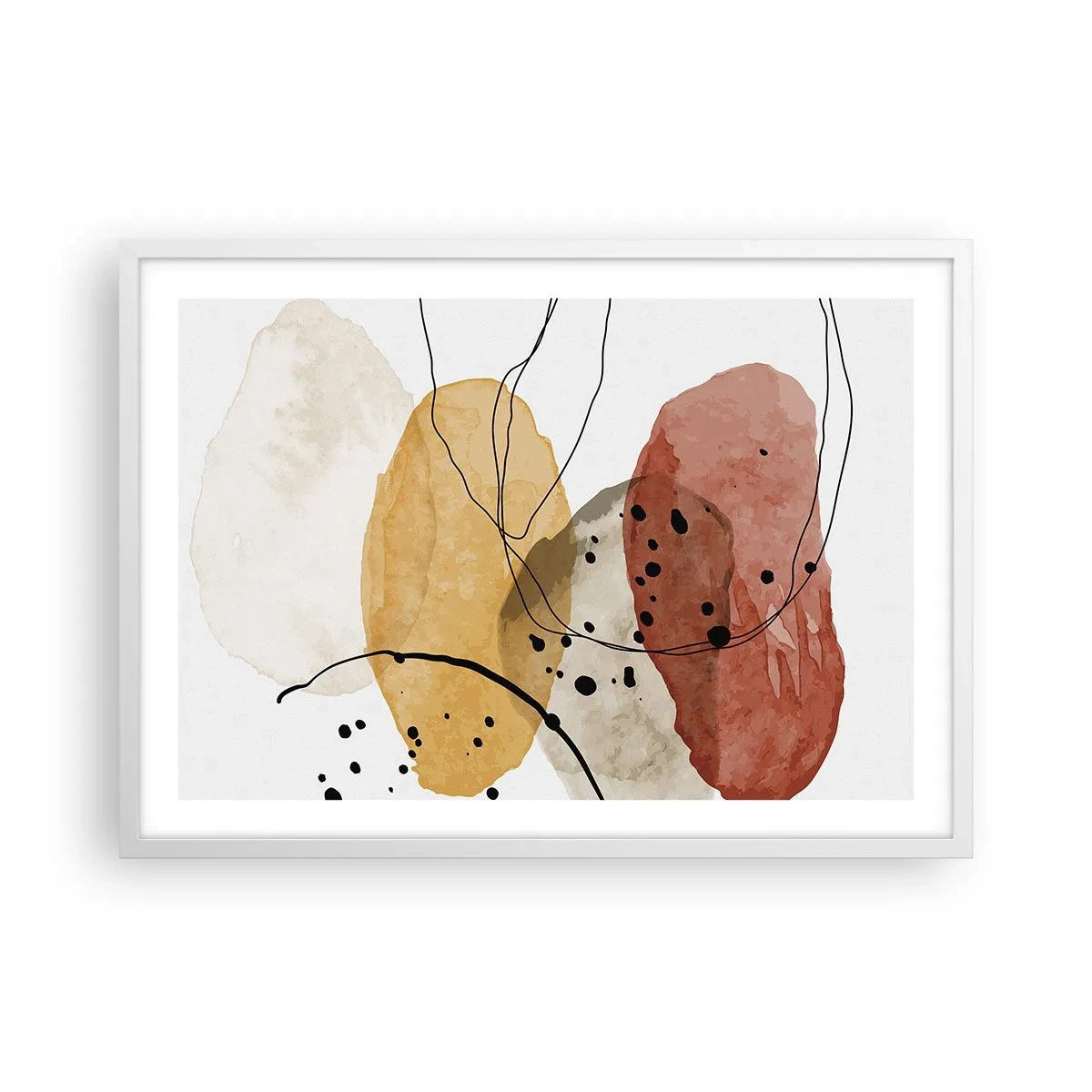 Affiche dans un cadre blanc - Poster - Léger et transparent comme l'air - 70x50 cm