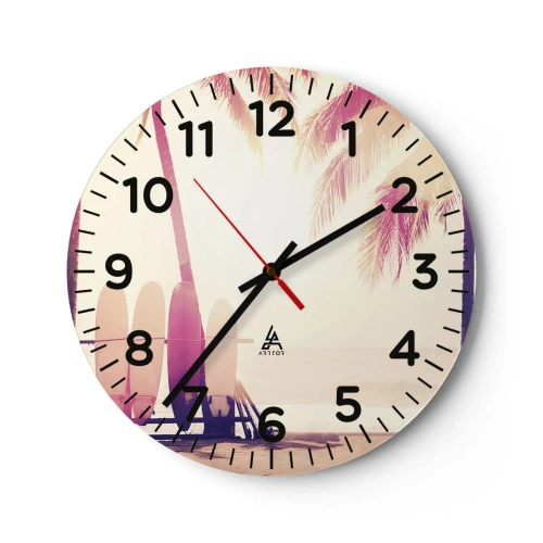 Horloge murale - Pendule murale - Ca va être une journée magnifique - 40x40 cm
