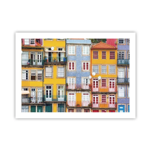 Affiche - Poster - Couleurs de vieille ville - 70x50 cm