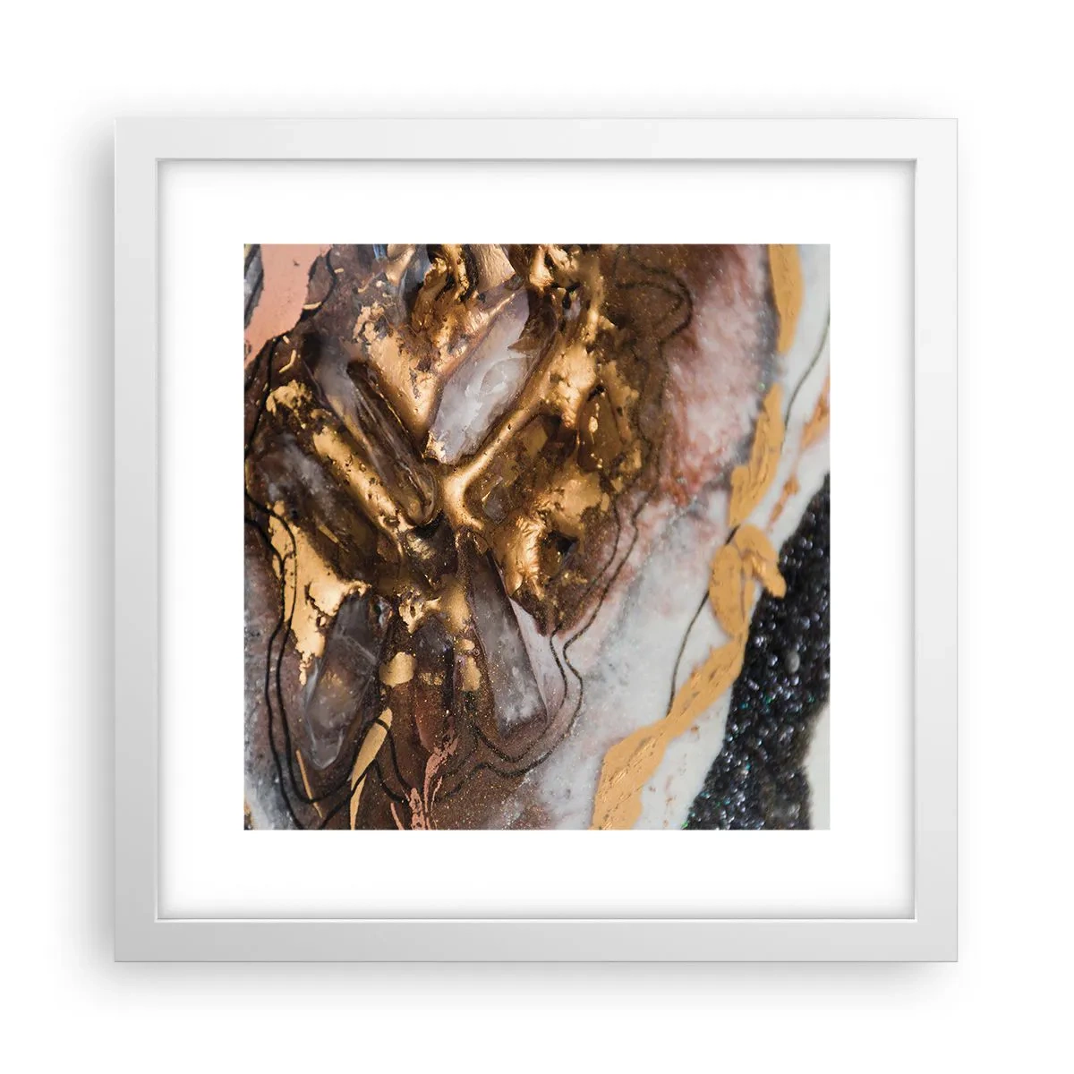 Affiche dans un cadre blanc - Poster - Élément de la terre - 30x30 cm