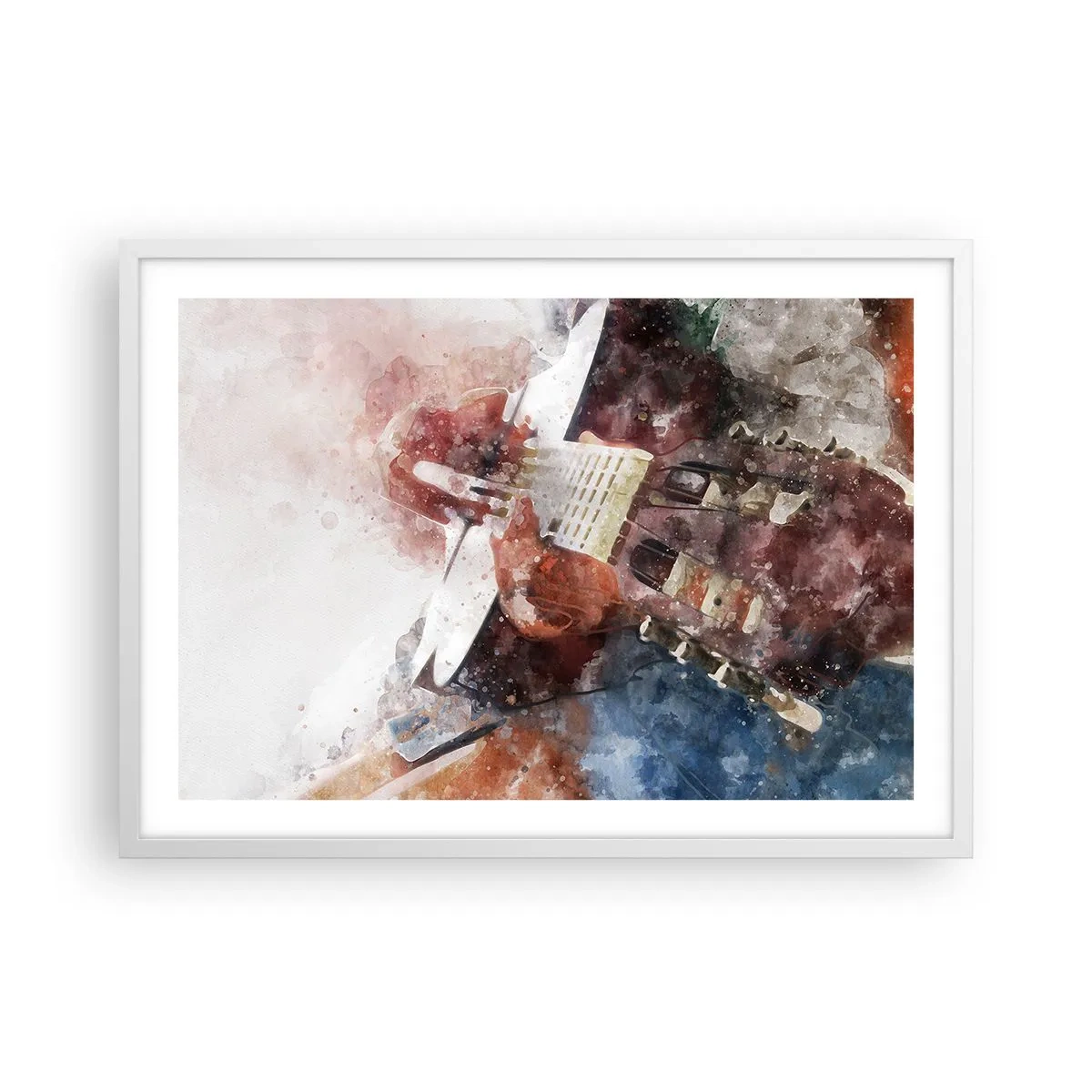 Affiche dans un cadre blanc - Poster - Et qu'en pensez-vous ? - 70x50 cm