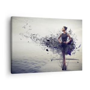 Impression sur toile - Image sur toile - Une femme dans une composition artistique sur fond d'eau - 70x50cm - Vénus africaine - Décoration murale moderne pour le salon et la chambre ARTTOR