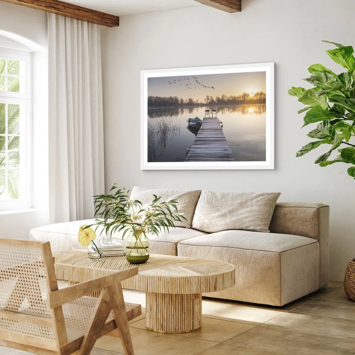 Affiche dans un cadre blanc - Poster - Je reviendrai - 70x50 cm