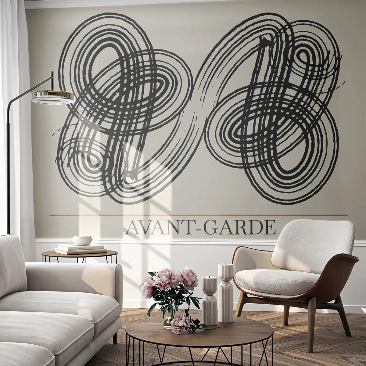 Papier Peint Photo Premium Canvas - C'est venu spontanément - Minimalisme, scandinave, En écrivant - 250x175 cm