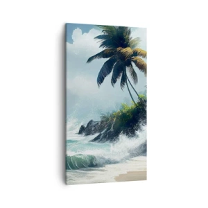 Impression sur toile - Image sur toile - Sur une côte tropicale - 45x80 cm