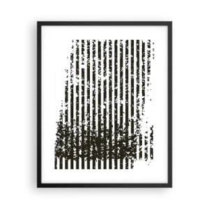 Affiche dans un cadre noir - Poster - Rythme et bruissement - 40x50 cm