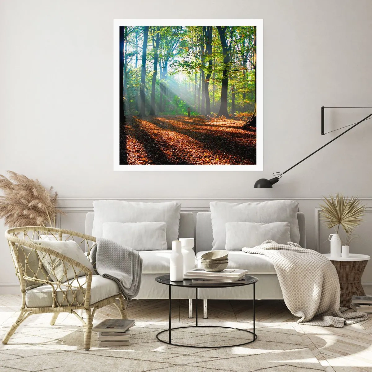 Affiche - Poster - Ombres et lumières - 60x60 cm