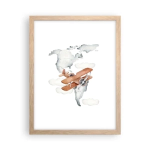 Affiche dans un chêne clair - Poster - Dans un esprit pionnier - 30x40 cm