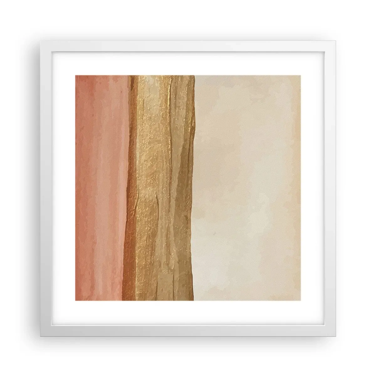 Affiche dans un cadre blanc - Poster - Composition verticale - 40x40 cm