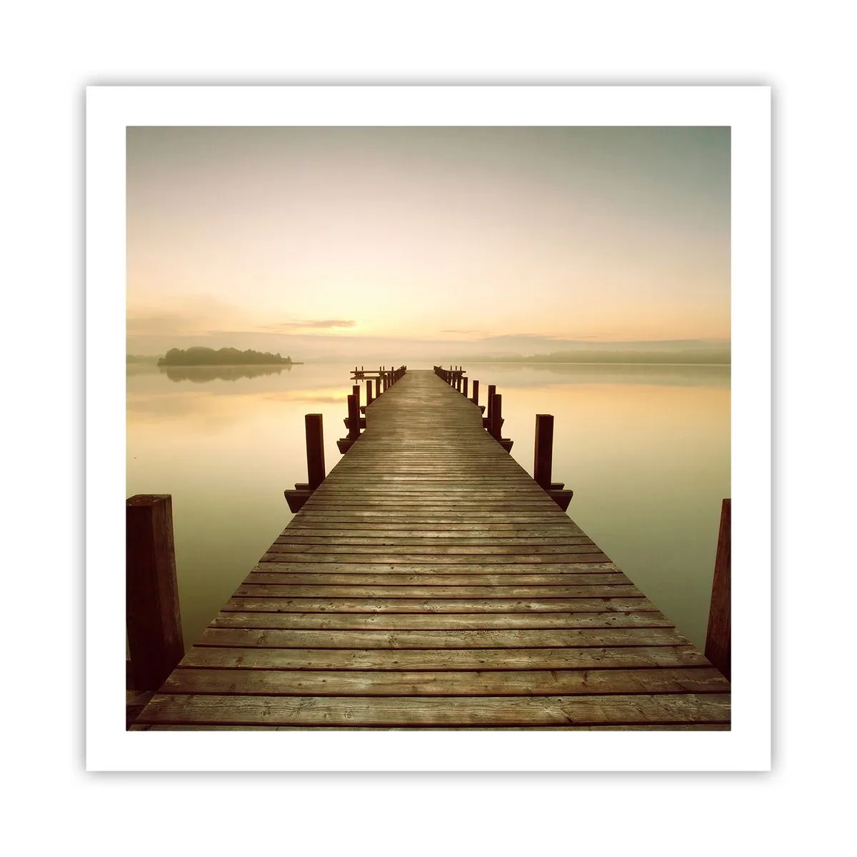 Affiche - Poster - L'aube, les premières lueurs, le jour  - 60x60 cm