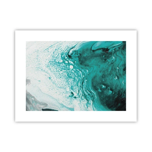 Affiche - Poster - Se fondre dans le bleu et le turquoise - 40x30 cm