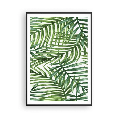 Affiche dans un cadre noir - Poster - Sous la canopée verte - 70x100 cm