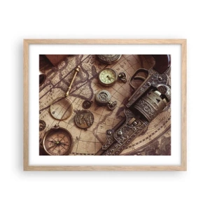 Affiche dans un chêne clair - Poster - L'aventure appelle - 50x40 cm