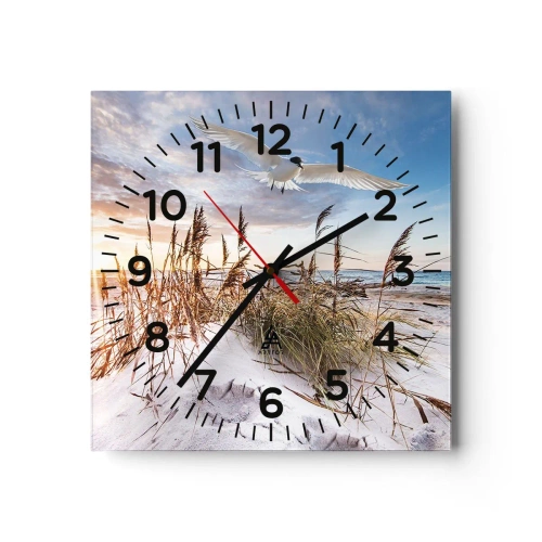 Horloge murale - Pendule murale - Vent de mer - 40x40 cm