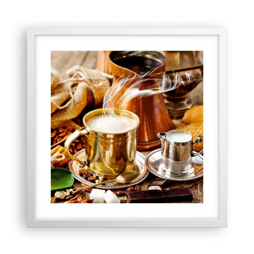 Affiche dans un cadre blanc - Poster - Bonne journée! - 40x40 cm