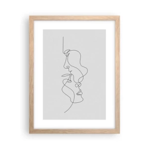 Affiche dans un chêne clair - Poster - Chaleur de désir renaissant - 30x40 cm