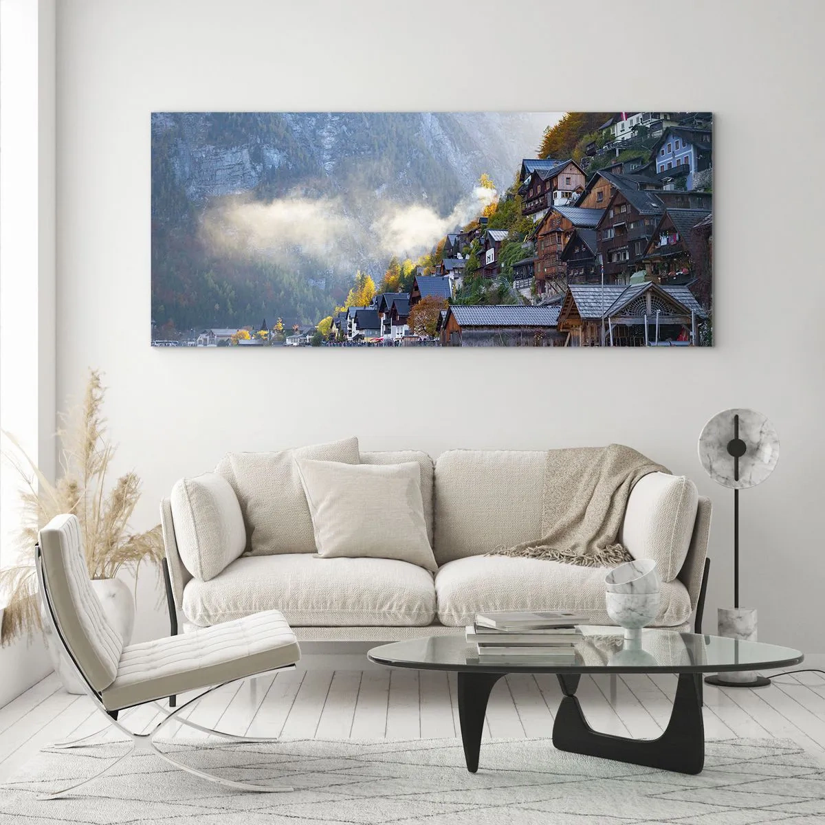 Impression sur verre - Image sur verre - Ambiance alpine - 100x40 cm